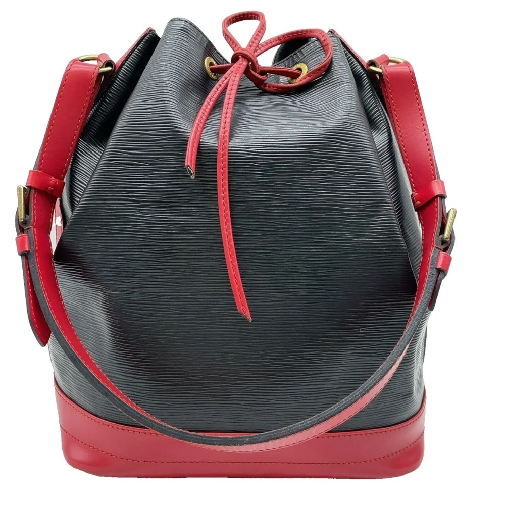 SALE Authentic  Louis Vuitton Epi Noe Noir Red Bicolor Shoulder bag EUC - Picture 4 of 16